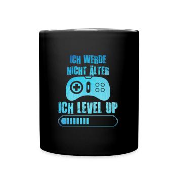 Video Spieler B-Day Werde nicht Älter Ich Level Up - Tasse einfarbig - Schwarz - Vorne