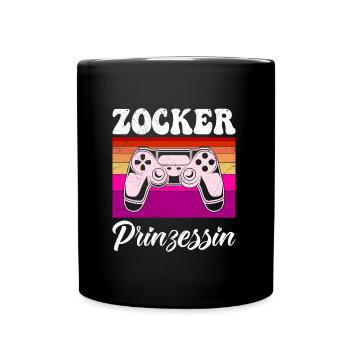 Zocker Prinzessin Video Spielerin Videospiele - Tasse einfarbig - Schwarz - Vorne