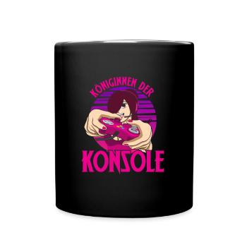 Königinnen der Konsole Zocken Frauen Video Spiel - Tasse einfarbig - Schwarz - Vorne