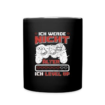 Gamer Ich Werde nicht Älter Ich Level mich Up - Tasse einfarbig - Schwarz - Vorne