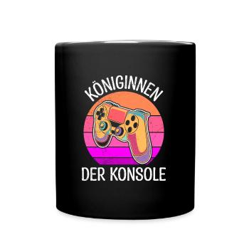 Königinnen der Konsole Zocken Videospiel Mädchen - Tasse einfarbig - Schwarz - Vorne