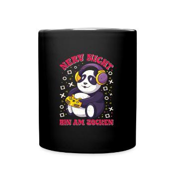 Gaming Panda Nerv Nicht Bin am Zocken Videospiel - Tasse einfarbig - Schwarz - Vorne