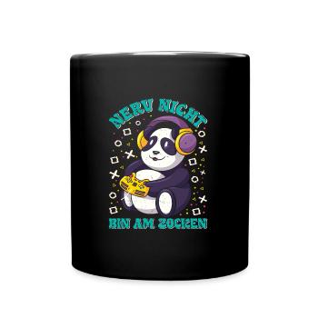 Gaming Panda Nerv Nicht Bin am Zocken Videospiel - Tasse einfarbig - Schwarz - Vorne