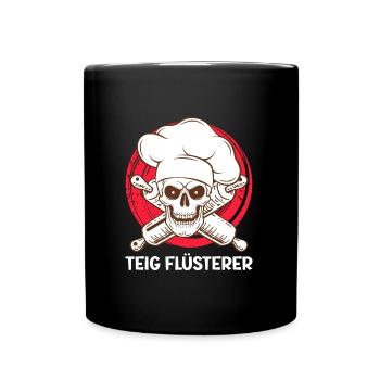 Teig Flüsterer Backliebhaber Backen Konditor - Tasse einfarbig - Schwarz - Vorne