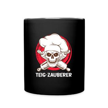 Teig Zauberer Backfans Backen Teigflüsterer - Tasse einfarbig - Schwarz - Vorne