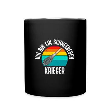 Backfans Ich bin ein Schneebesen Krieger Backen - Tasse einfarbig - Schwarz - Vorne