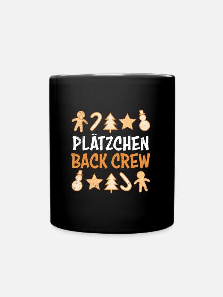 Plätzchen Back Crew Cookies Backliebhaber - Tasse einfarbig - Schwarz