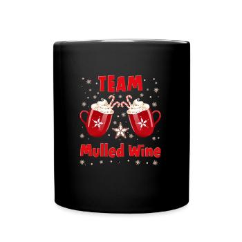 Weihnachtsmarkt TEAM Glühwein Weihnachten - Tasse einfarbig - Schwarz - Vorne