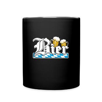 Bayerisch Bierliebhaber Bayern Bier München - Tasse einfarbig - Schwarz - Vorne