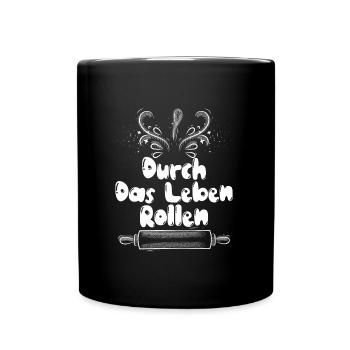 Backstube Rolling Through Life Backliebhaber - Tasse einfarbig - Schwarz - Vorne
