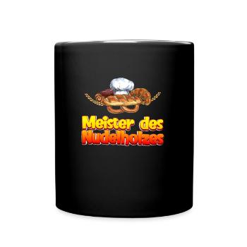 Bäcker Meister des Nudelholzes Backstube Backteig - Tasse einfarbig - Schwarz - Vorne