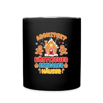 Architekt Köstlicher Essbarer Häuser Weihnachten - Tasse einfarbig - Schwarz - Vorne