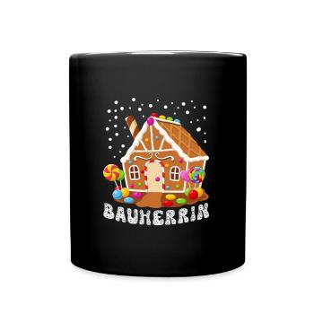Lebkuchenhaus Bauherrin Lebkuchengebäck Backen - Tasse einfarbig - Schwarz - Vorne