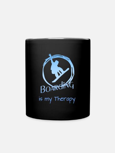 snowboard, Snowboarding, boarding - Tasse einfarbig - Schwarz
