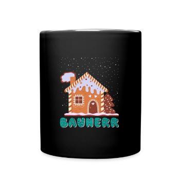 Lebkuchenhaus Bauherr Lebkuchengebäck Backen - Tasse einfarbig - Schwarz - Vorne