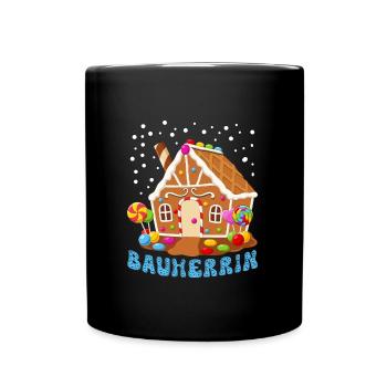 Lebkuchenhaus Bauherrin Lebkuchengebäck Backen - Tasse einfarbig - Schwarz - Vorne