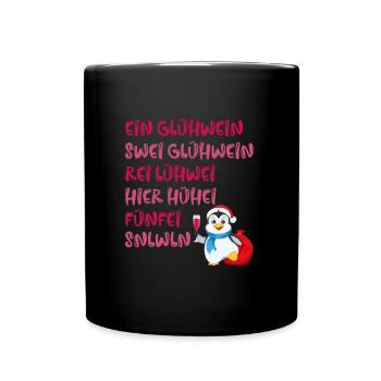 Weihnachtsmarkt Ein Glühwein Swei Glühwein - Tasse einfarbig - Schwarz - Vorne