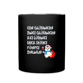 Weihnachtsmarkt Ein Glühwein Swei Glühwein - Tasse einfarbig - Schwarz - Vorne