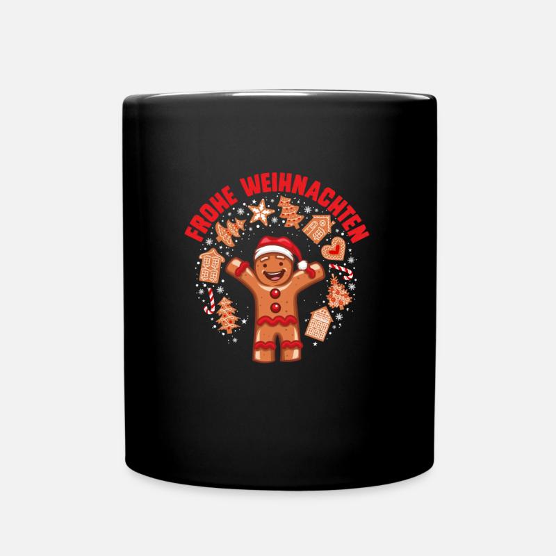 Lebkuchen Frohe Weihnachten Backen Lebkuchengebäck - Tasse einfarbig - Schwarz