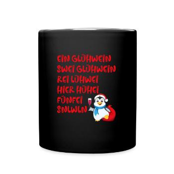 Weihnachtsmarkt Ein Glühwein Swei Glühwein - Tasse einfarbig - Schwarz - Vorne