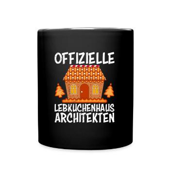 Offizielle Lebkuchenhaus Architekten Weihnachten - Tasse einfarbig - Schwarz - Vorne