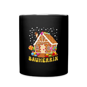 Lebkuchenhaus Bauherrin Lebkuchengebäck Backen - Tasse einfarbig - Schwarz - Vorne