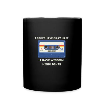Retro -sarkastisches Alter Spruch - Tasse einfarbig - Schwarz - Vorne