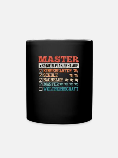 Masterabschluss Master Bestanden Masterarbeit - Tasse einfarbig - Schwarz
