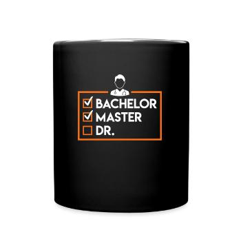 Masterabschluss Master Bestanden Masterarbeit - Tasse einfarbig - Schwarz - Vorne