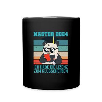 Masterabschluss Master 2024 Lizenz zum - Tasse einfarbig - Schwarz - Vorne