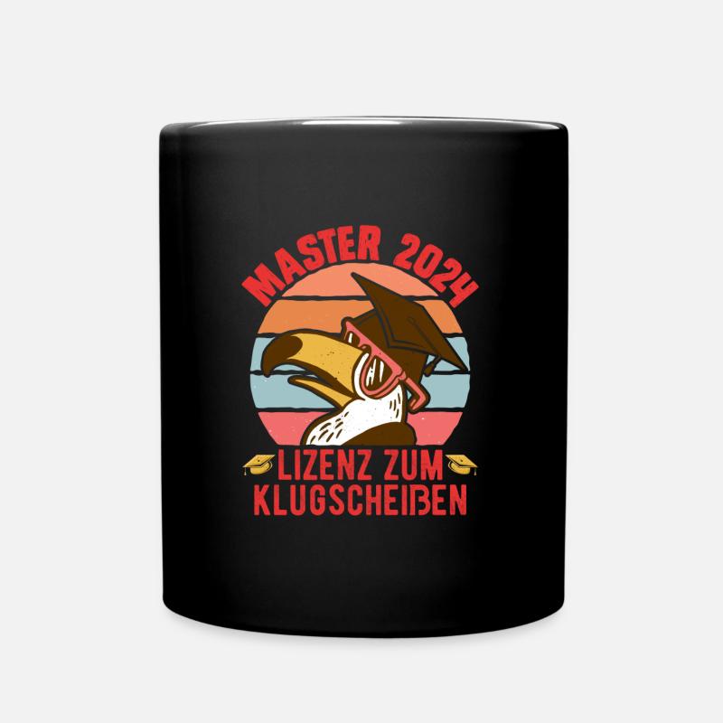 Master 2024 Lizenz zum Klugscheißen Bestanden - Tasse einfarbig - Schwarz