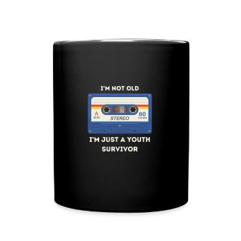Retro -sarkastisches Alter Spruch - Tasse einfarbig - Schwarz - Vorne