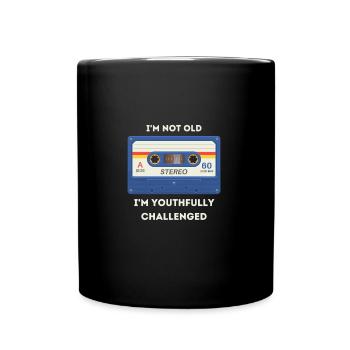 Retro -sarkastisches Alter Spruch - Tasse einfarbig - Schwarz - Vorne