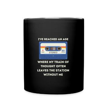 Retro -sarkastisches Alter Spruch - Tasse einfarbig - Schwarz - Vorne