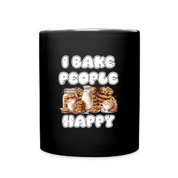 Cuisson de biscuits Je cuis les gens Joyeux Noël - Mug uni - noir - Devant