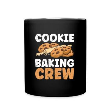 Cookie Back Crew Cookies Baking Lover - Full Colour Mug - black - Front