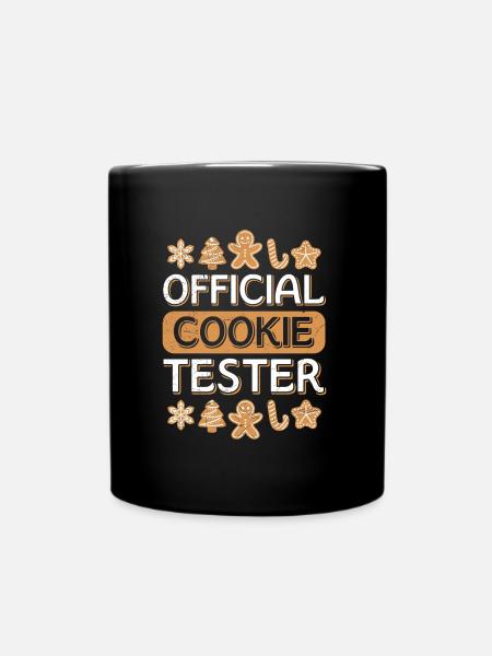 Offizieller Plätzchen Tester Weihnachtsgebäck - Tasse einfarbig - Schwarz