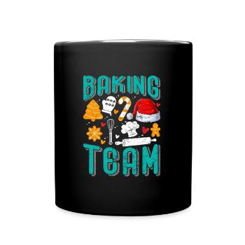 Baking Team Christmas Cookie Baking - Full Colour Mug - black - Front