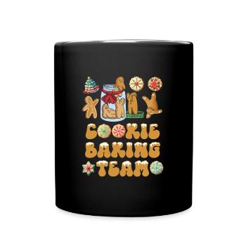 Cookie Baking Team Christmas - Full Colour Mug - black - Front