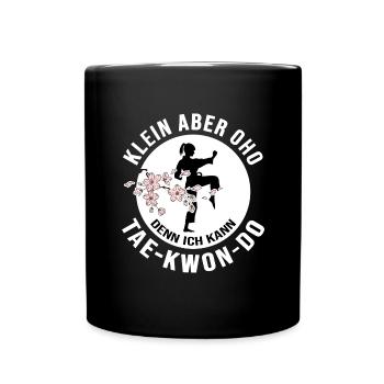 Taekwondo Kampfkunst TKD Allkampf Taekwondo-Girl - Tasse einfarbig - Schwarz - Vorne