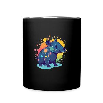 Süßer Anime -Stil Malayan Kawaii - Tasse einfarbig - Schwarz - Vorne