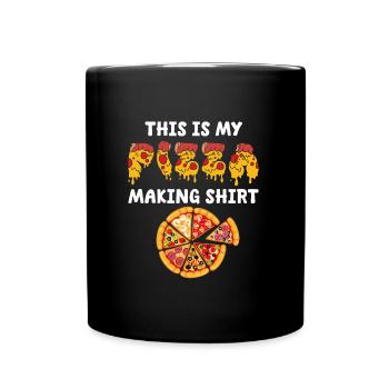 Pizza Baking C’est ma chemise de fabrication de pizza - Mug uni - noir - Devant