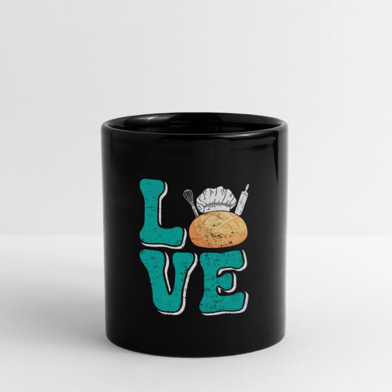 Bread Baking Love LOVE Bakery Bread Baker Bread Baking Full Colour Mug