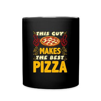 Pizzabäcker This Guy Makes the Best Pizza - Tasse einfarbig - Schwarz - Vorne