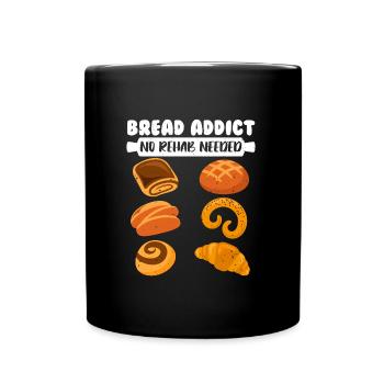 Brotbäcker Ich bin im Backrausch Backfans - Tasse einfarbig - Schwarz - Vorne
