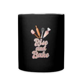 Amateurs de boulangerie Rise and Bake - Mug uni - noir - Devant