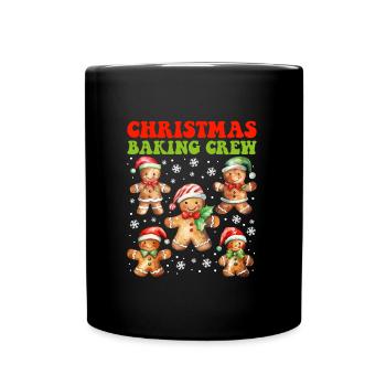 Christmas Baking Fans Christmas Baking Crew - Full Colour Mug - black - Front