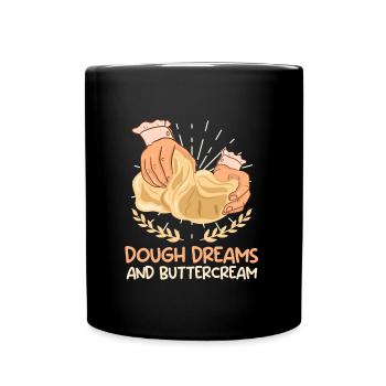 Amoureux de la pâtisserie Rêves de pâte et crème au beurre - Mug uni - noir - Devant