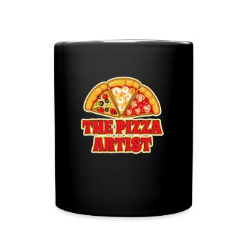 Pizzabäcker Der Pizza Artist Backliebhaber Pizza - Tasse einfarbig - Schwarz - Vorne