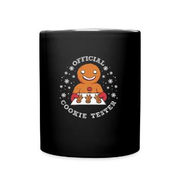 Gingerbread Baking Official Cookie Tester - Full Colour Mug - black - Front